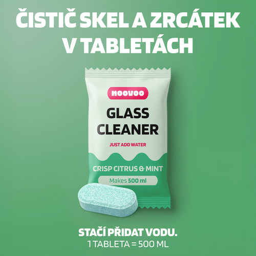 Čistič skla a zrcadel v tabletách